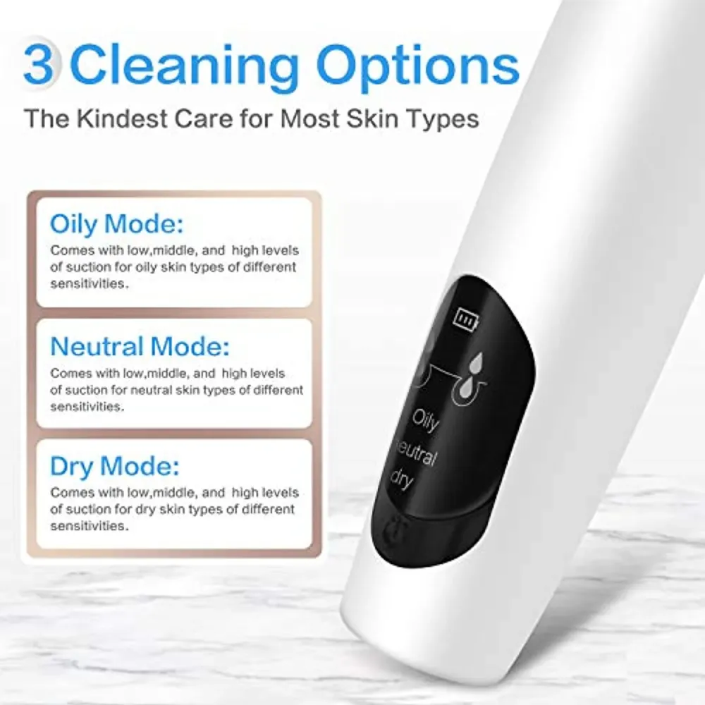 Aspiratore Punti neri Professionale Rimozione di Comedone Pulitore dei Pori Ricaricabile USB Estrattore Vacuum 3 Sonde per...