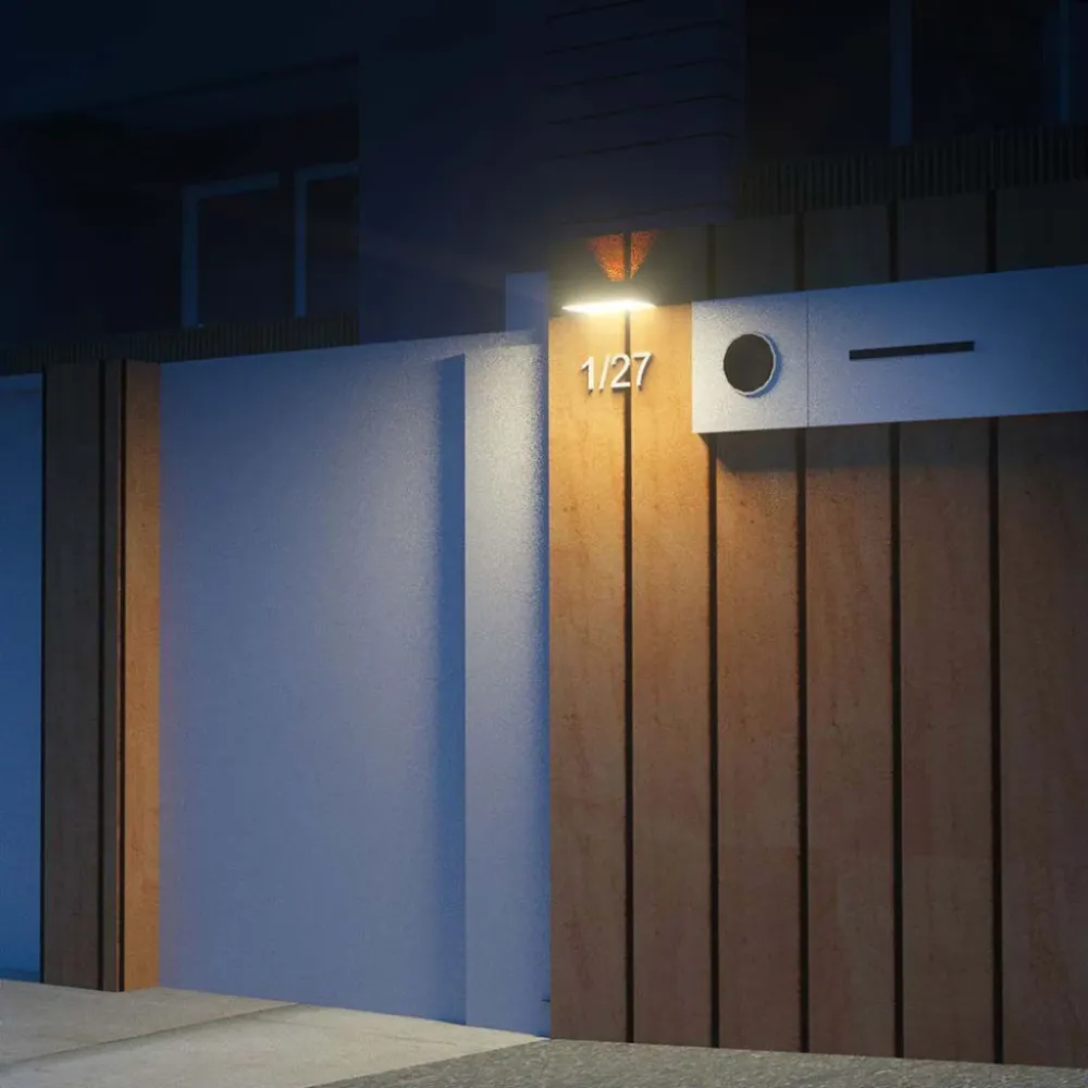 V-TAC Lampada LED da Muro 3W 350lm Con Pannello Solare e Sensore PIR Bianco 3000+4000K IP65 10306
