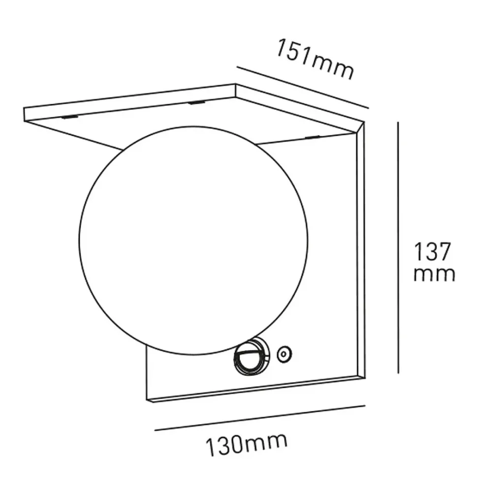 Applique Solare LED MOON BIANCA 5,2W 1000lm 3000K IP65 Ricaricabile