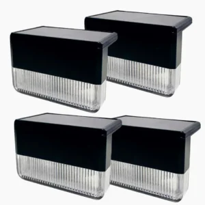 4 Luci Solari da Giardino LED con Pannello Solare – Luce Calda 3000K + RGB