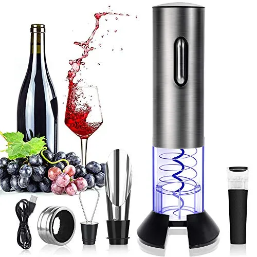 Rovtop Cavatappi Elettrico, Apribottiglie con Ricarica Utilizzando