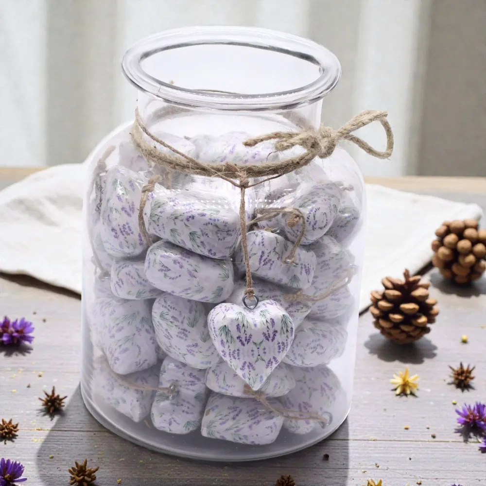 Grandi Cuori Decorativi Legno – Lavanda