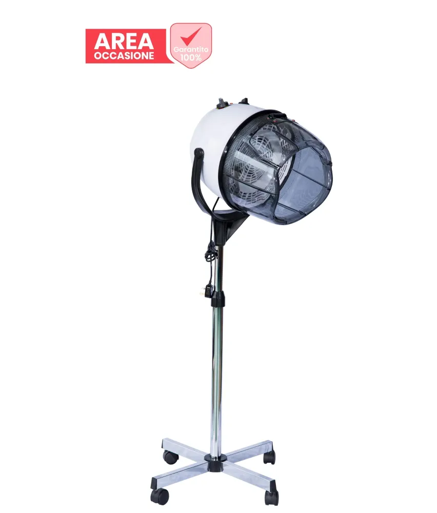 AREA OCCASIONI EasyComfort Casco Asciugacapelli Professionale Portatile con Ruote Girevoli, Altezza e Temperatura Regolabi...