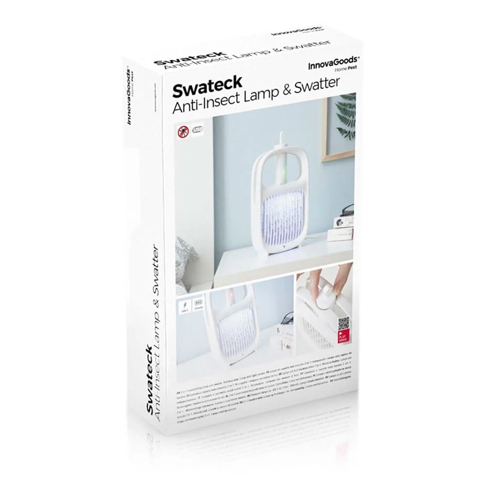 Lampada Antizanzare 2in1 Swateck Racchetta Ricaricabile InnovaGoods