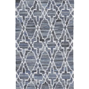 Cotton Area Rug 140 x 200 cm Blue ADIYAMAN