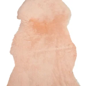 Resistente agli Agenti Atmosferici Sheepskin Rug Peach Pink ULURU