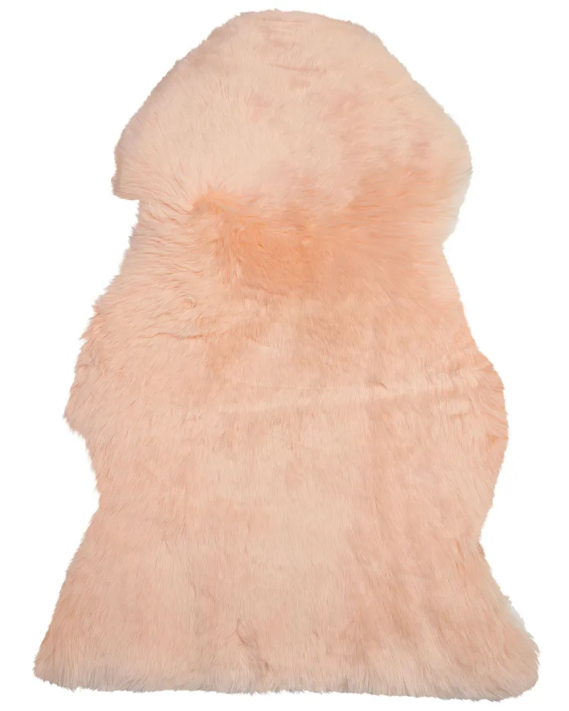 Resistente agli Agenti Atmosferici Sheepskin Rug Peach Pink ULURU