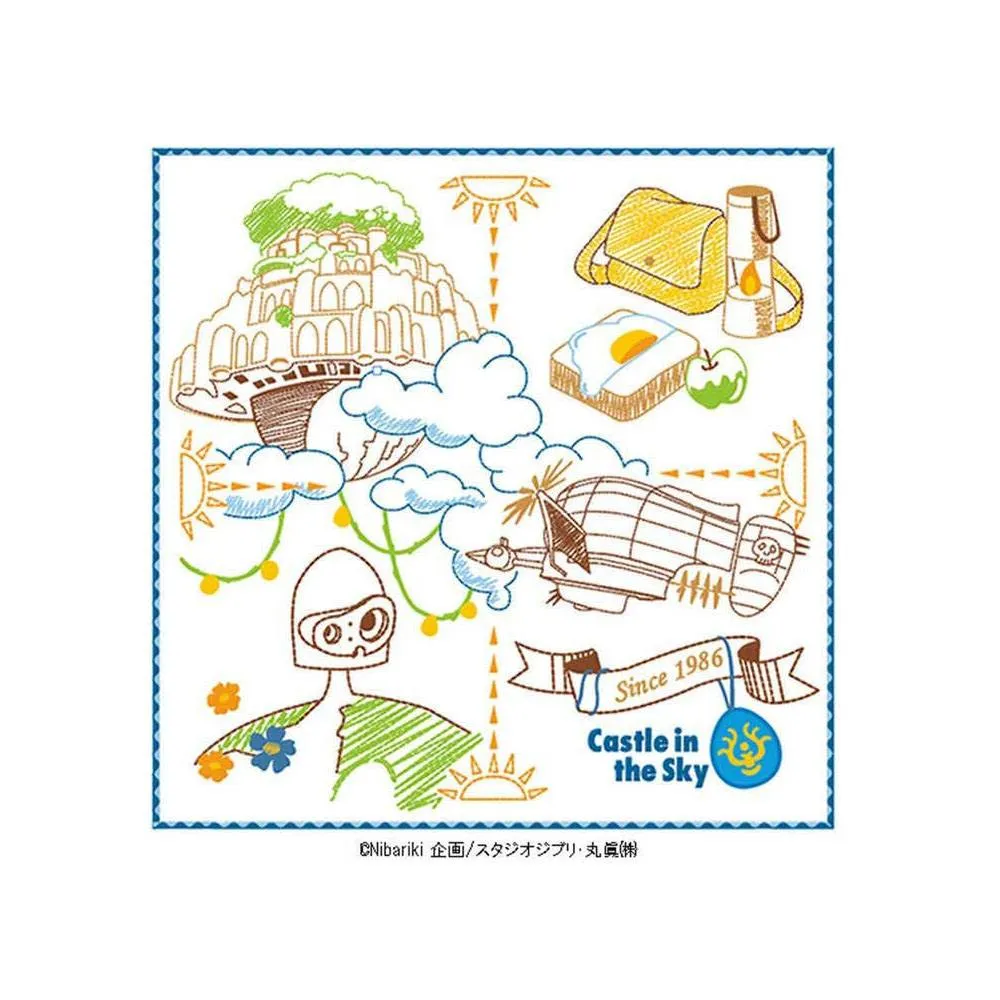Studio Ghibli Mini Towels 25 x 25 cm IL CASTELLO NEL CIELO ASCIUGAMANO
