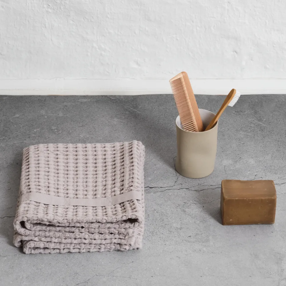 Big Waffle Towel 50x75cm Dusty Lavender Organic Cotton lana