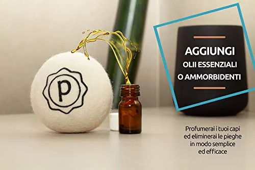 Nuovo Set Palline per Asciugatrice Gomitolo Xl di Lana Ecologica...