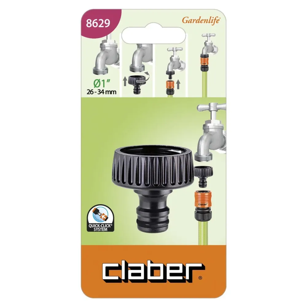 Raccordo rapido Claber presa rubinetto 1"