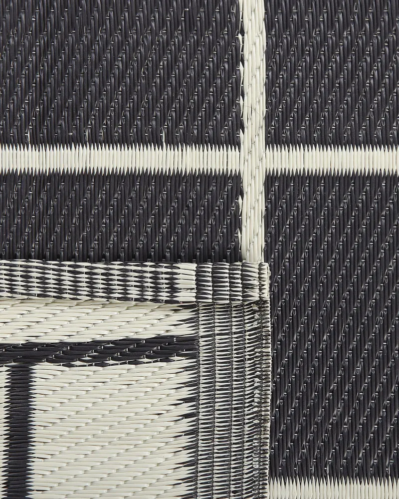 Tappeto da esterno bianco e nero 120 x 180 cm RAMPUR