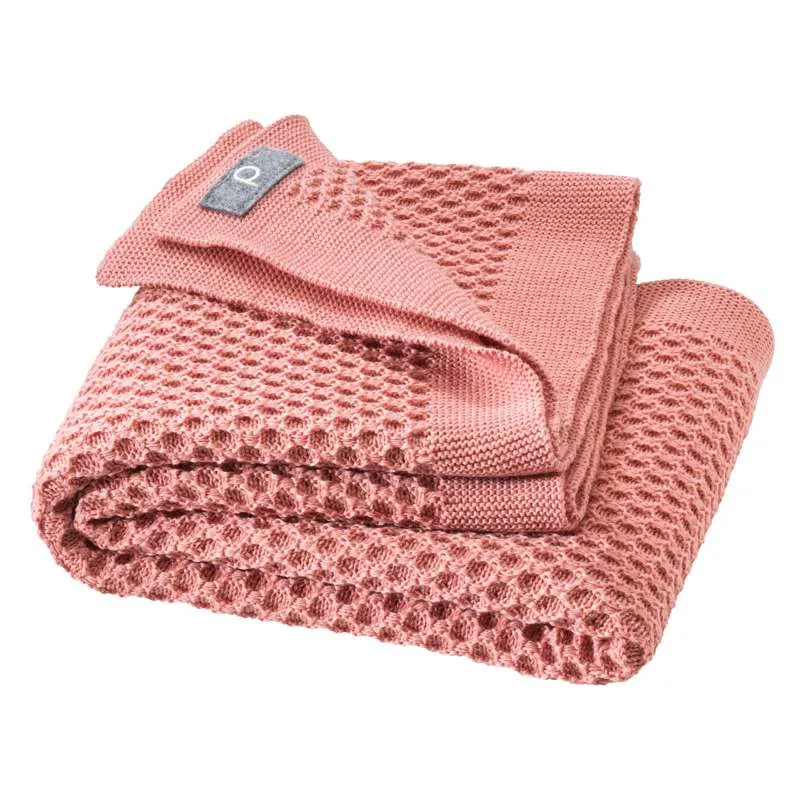 Disana Tappeto per bambini nido d'ape - Lana merino - 80x100 cm. - Rosa soft