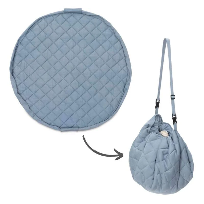 Play & Go Soft Organic - Tappeto di stoccaggio/gioco 2--1 - Blu polveroso
