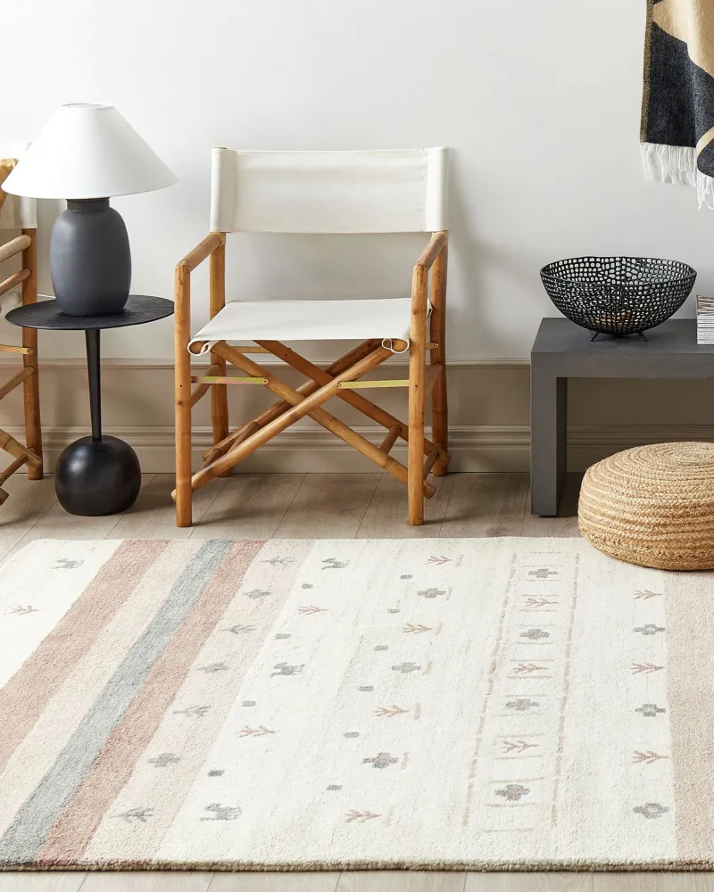 Tappeto Gabbeh lana nocciola e marrone 160 x 230 cm KARLI
