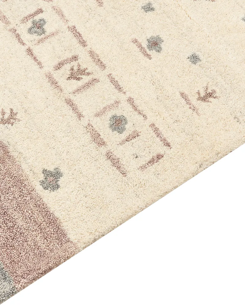 Tappeto Gabbeh lana nocciola e marrone 160 x 230 cm KARLI