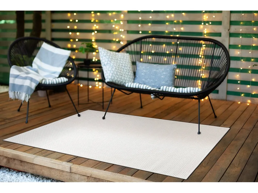Tappeto TIMO 6272 SIZAL all'aperto bianco 140x190 cm