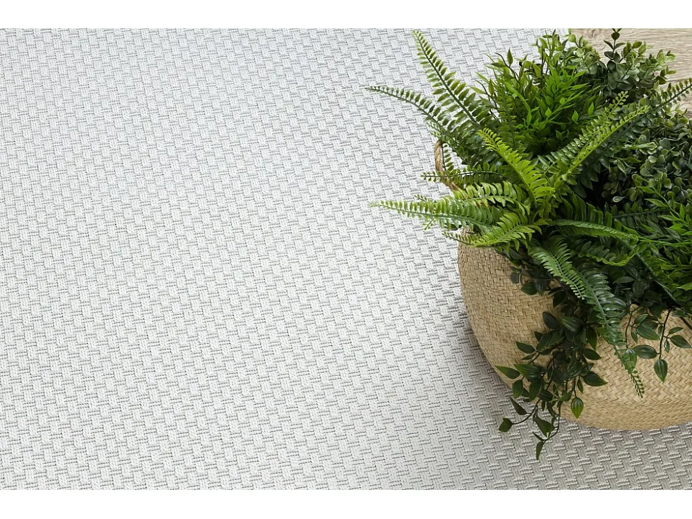 Tappeto TIMO 6272 SIZAL all'aperto bianco 140x190 cm