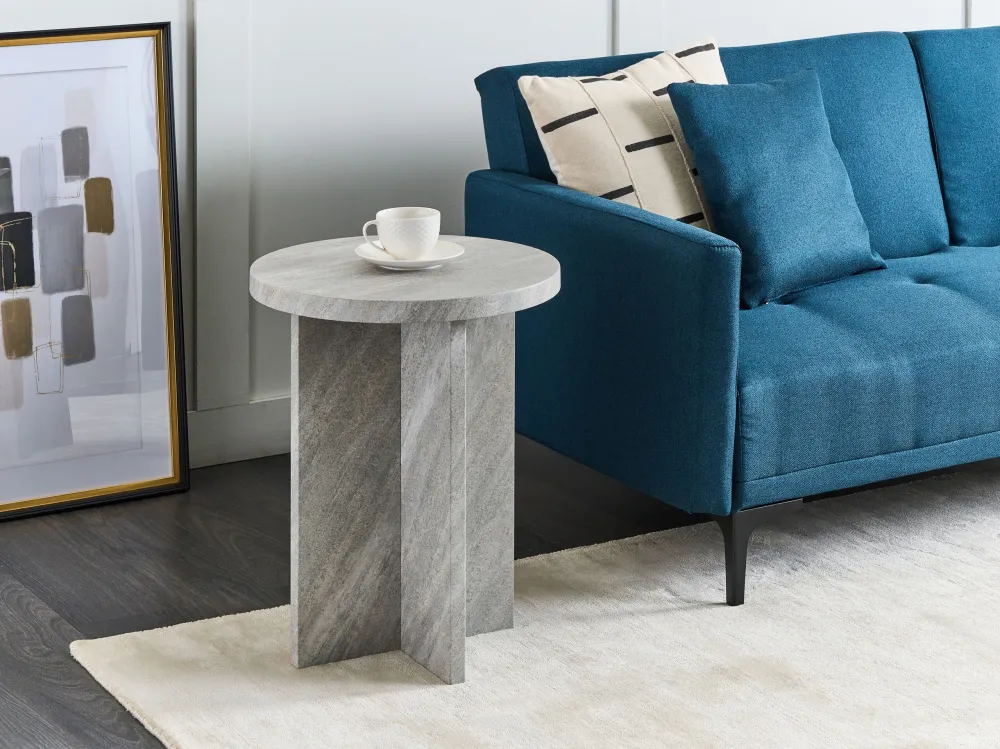 Side Table Stone Effect STANTON con Garanzia 2 Anni