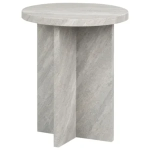 Side Table Stone Effect STANTON con Garanzia 2 Anni