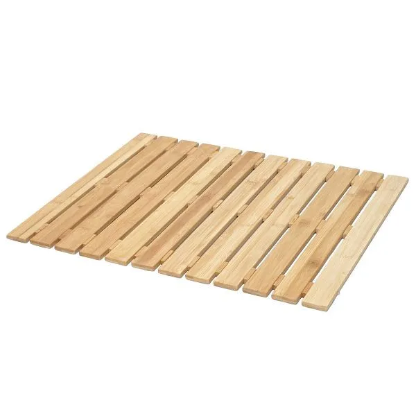 Mendler HWC-E73 tappetino da bagno tappetino da doccia tappeto da bagno bambù antiscivolo 60x50cm 68681