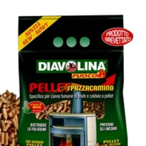 Diavolina Pulitore Stufe Pellet, Distrugge la fuliggine