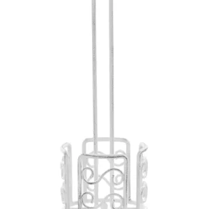 Freestanding Metallico Toilet Paper Holder White MANDI