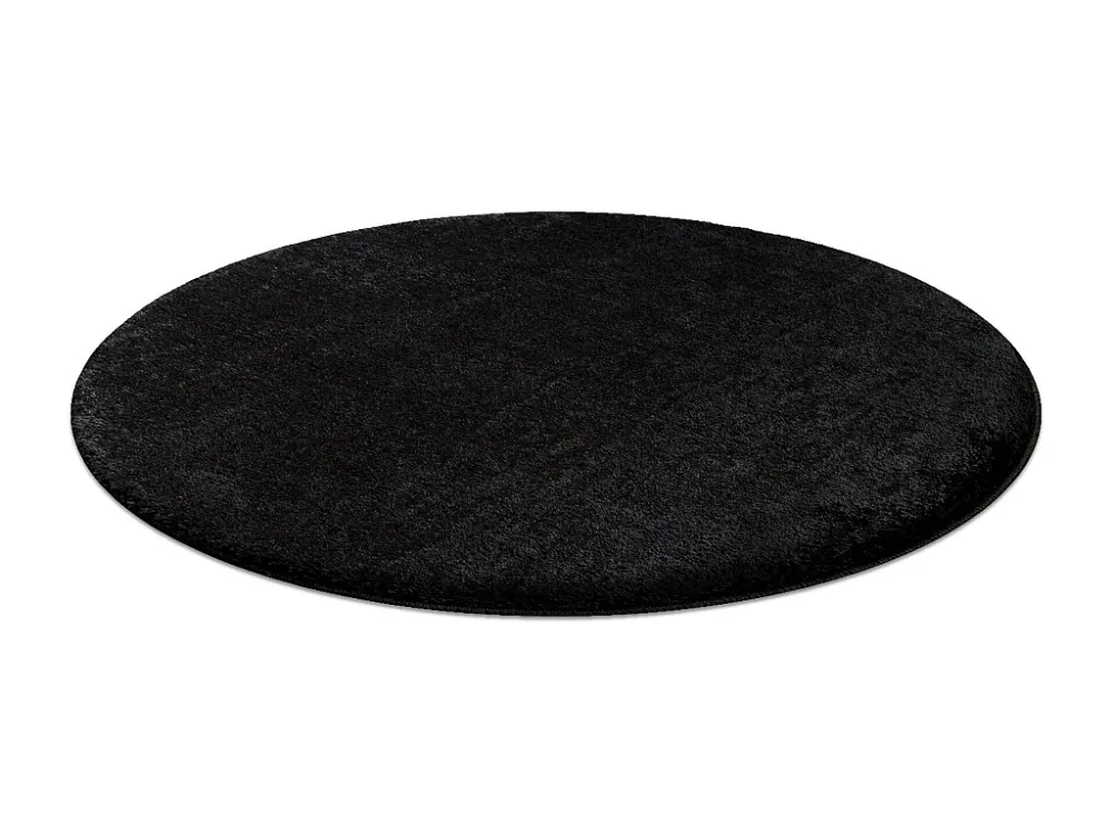 Tappeto da bagno SANTA cerchio pianura antiscivolo, soffice - nero cercle 67 cm