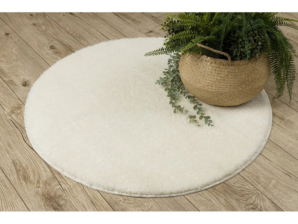 Tappeto da bagno SANTA cerchio pianura antiscivolo, flessibile - bianco cercle 67 cm