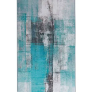 Tappeto blu multicolore 80 x 150 cm stampa 3d pelo corto innovativo