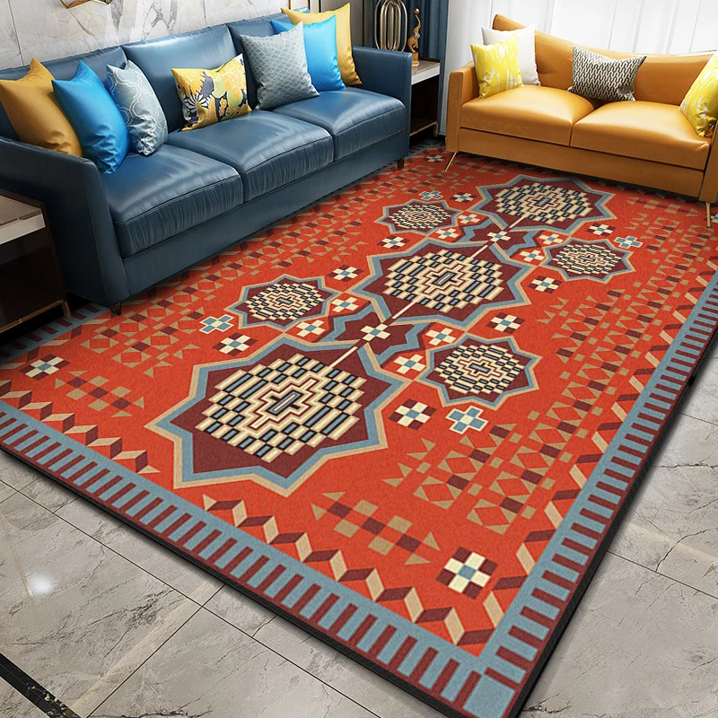 Tappeto con stampa Glam Symmetry Tappeto marocchino multicolore Tappeto con supporto antiscivolo polipropilene resistente...