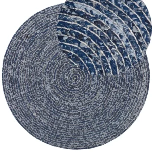 Tappeto cotone blu cupo ⌀ 140 cm BULUCA