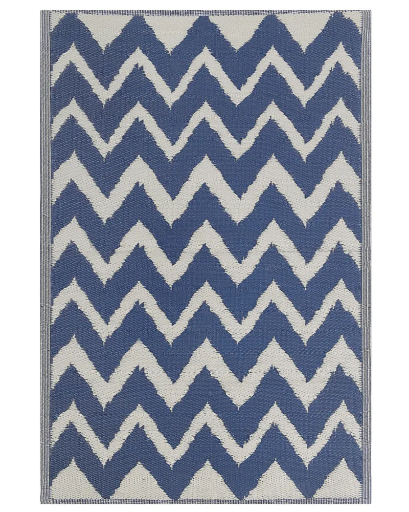 Tappeto da esterno blu nero 120 x 180 cm SIRSA