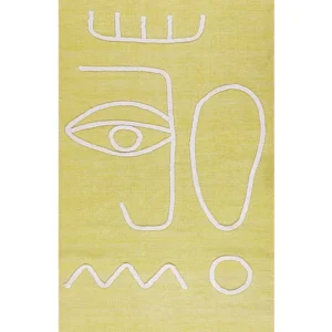 Tappeto da esterno giallo 80 x 150 cm YAVU