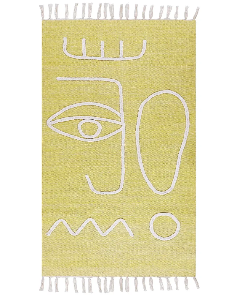 Tappeto da esterno giallo 80 x 150 cm YAVU