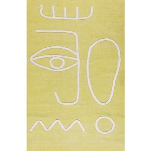 Tappeto da esterno giallo 80 x 150 cm YAVU