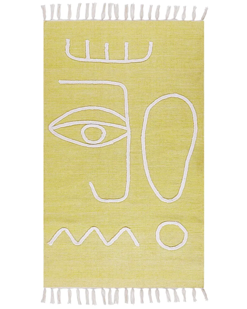 Tappeto da esterno giallo 80 x 150 cm YAVU