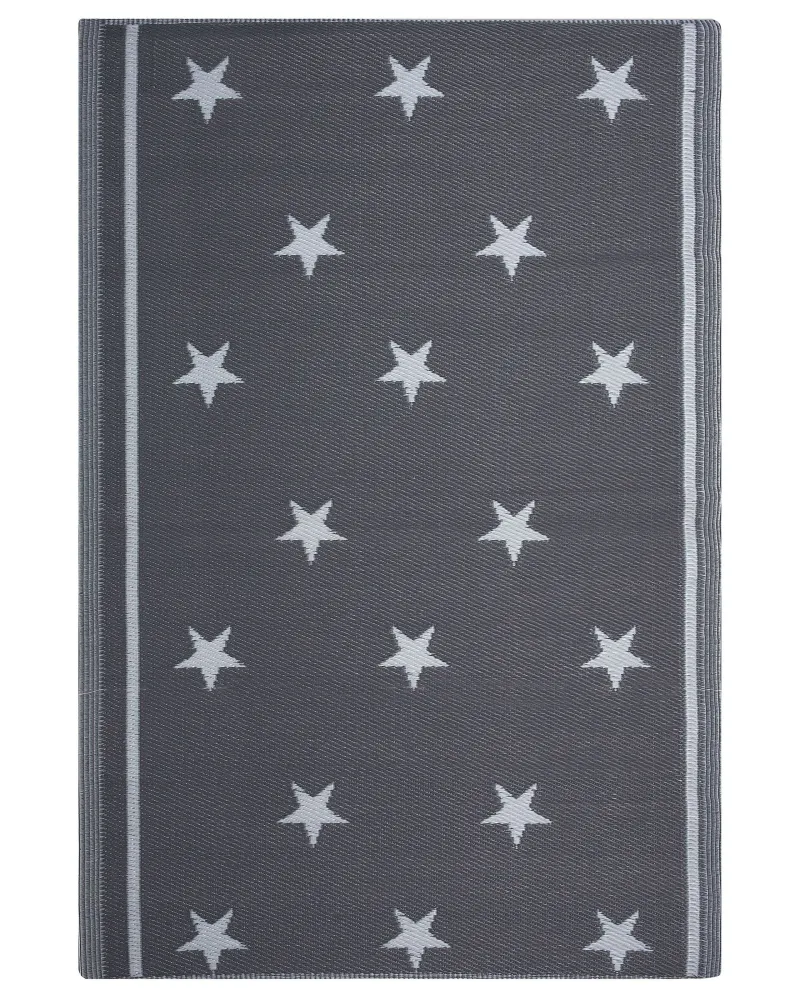 Tappeto da esterno grigio tenebroso 120 x 180 cm LATUR