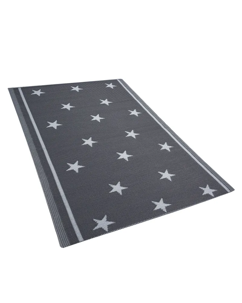 Tappeto da esterno grigio tenebroso 120 x 180 cm LATUR