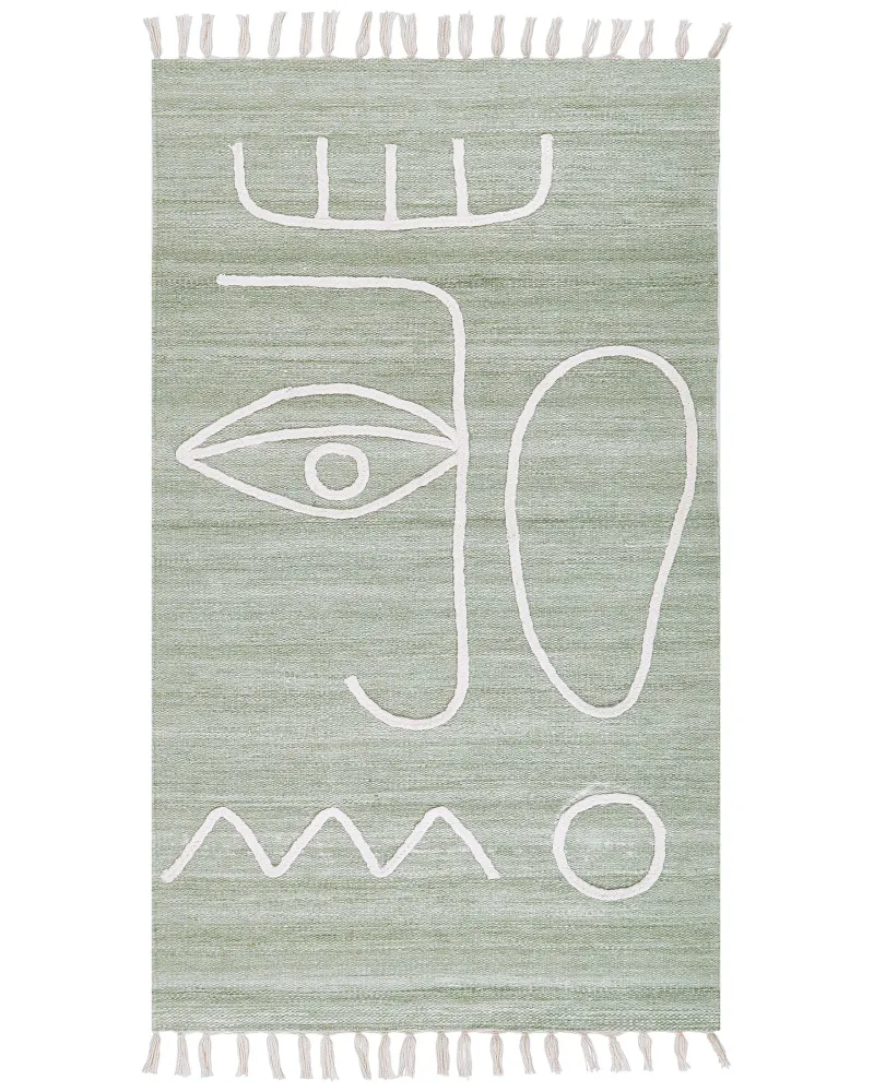 Tappeto da esterno verde evidente 80 x 150 cm YAVU