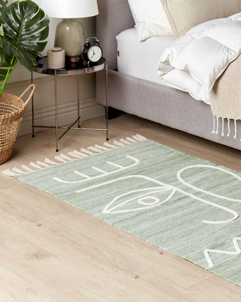 Tappeto da esterno verde evidente 80 x 150 cm YAVU