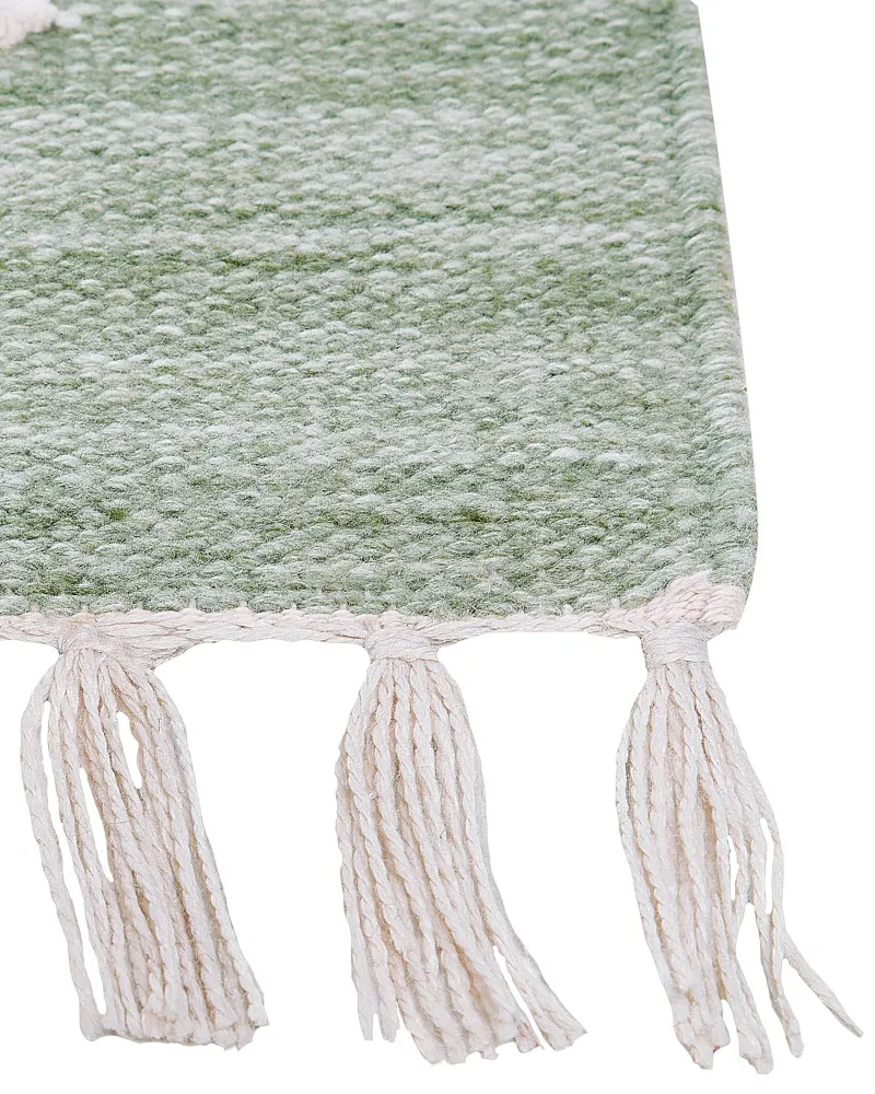 Tappeto da esterno verde evidente 80 x 150 cm YAVU