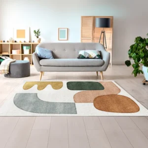 Tappeto GRADILA Multicolore motivi astratti 160 x 230 cm. Tappeto esteso