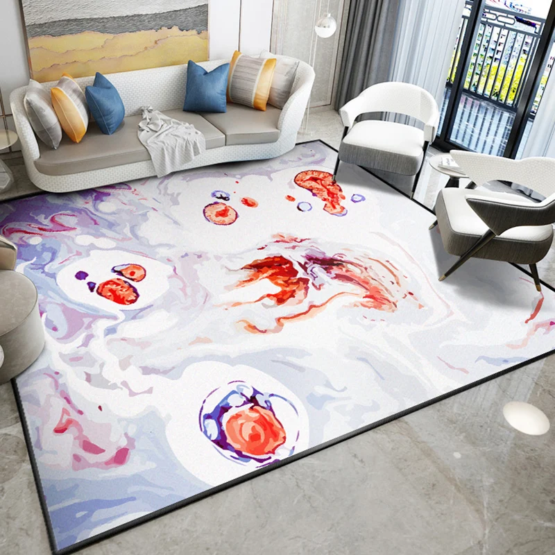 Tappeto innovativo abbagliante Tappeto con stampa astratta multicolore Tappeto antiscivolo lavabile lavatrice resistente a...