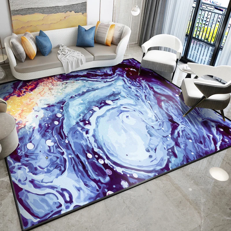 Tappeto innovativo abbagliante Tappeto con stampa astratta multicolore Tappeto antiscivolo lavabile lavatrice resistente a...
