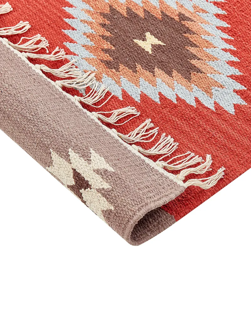 Tappeto Kilim cotone multicolore 160 x 300 cm LORUT