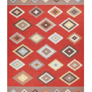 Tappeto Kilim cotone multicolore 160 x 300 cm LORUT