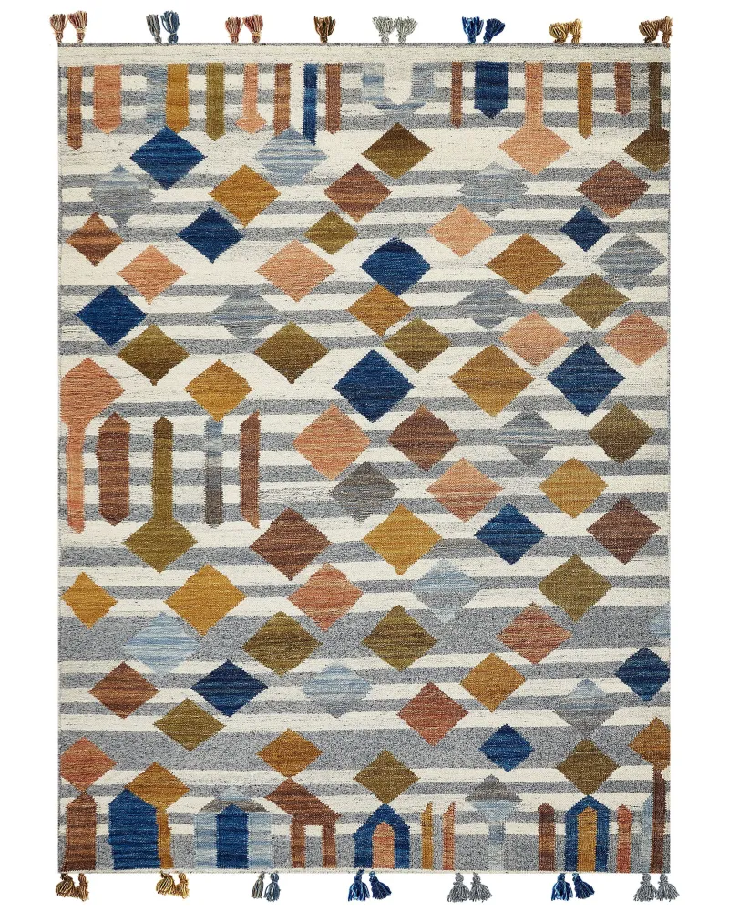 Tappeto kilim lana multicolore 160 x 230 cm KASAKH