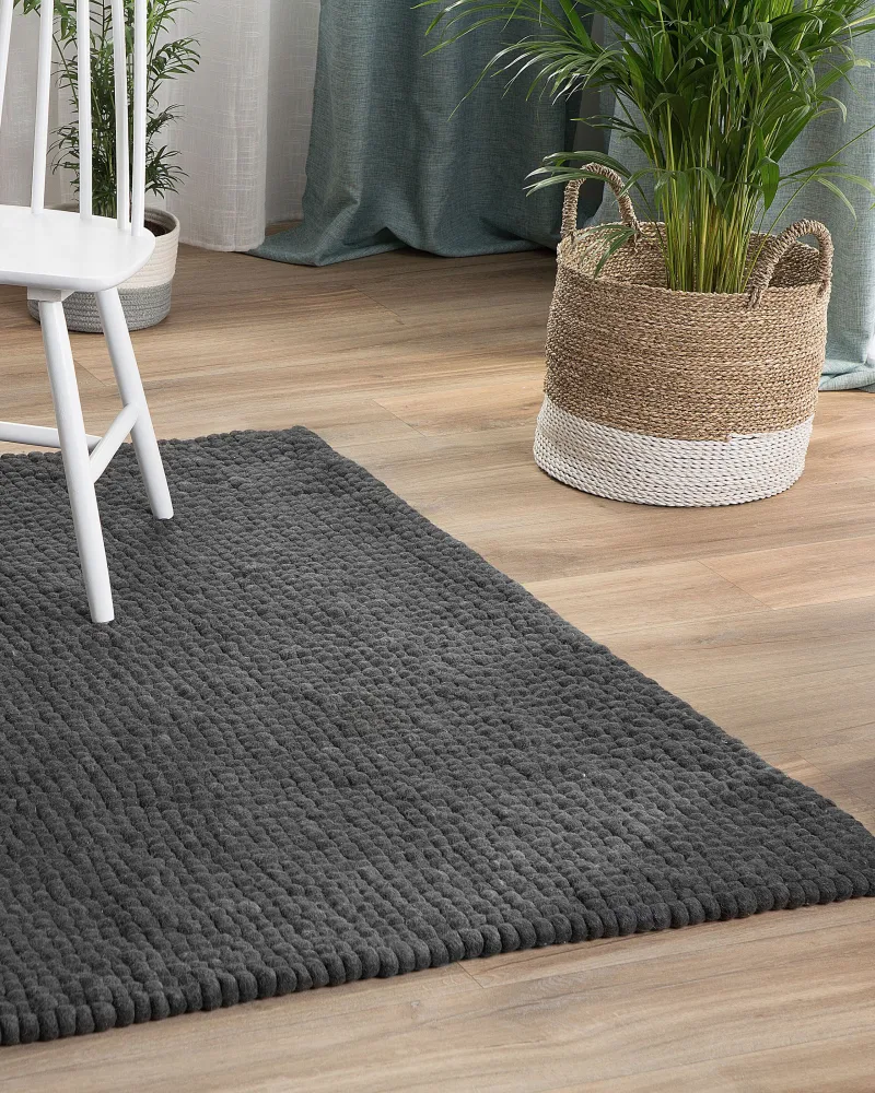 Tappeto lana grigio ombroso 160 x 230 cm AMDO