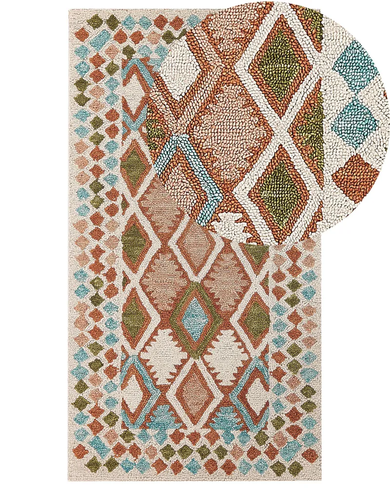 Tappeto lana multicolore 80 x 150 cm ERMENEK